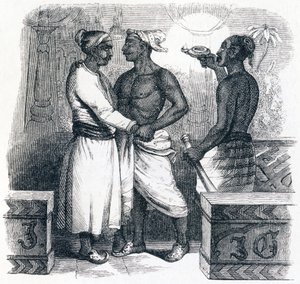Die zwei Freunde - Fabeln von La Fontaine von Grandville