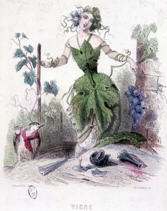 Frau, Allegorie des Weinstocks von Grandville