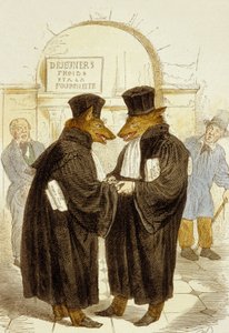 Ehre unter Dieben, aus 100 Sprichwörtern von Grandville (1803 47)