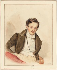 Porträt eines Freundes, wahrscheinlich Guiaud (1811-1876) von Grandville