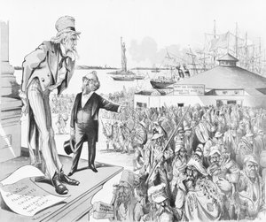 Wo die Schuld liegt, 1891 (Chromolithographie) von Grant E. Hamilton