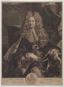 Porträt von Jules-Hardouin Mansart (1646-1708) von Gérard Edelinck