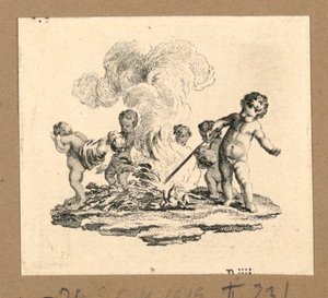 Der Tod von zwei Kindern von Gravelot