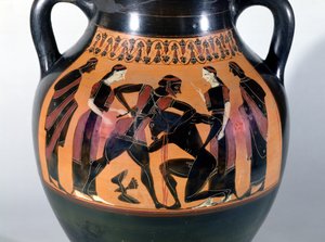 Theseus kämpft gegen den Minotaurus (Detail)