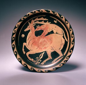 Apulische rotfigurige Schale, zugeschrieben dem Lampas-Maler, ca. 350-325 v. Chr. von Greek School