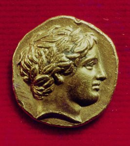 Stater von Philipp II. (382-336 v. Chr.) König von Makedonien, mit einem Abbild von Apollo, 356-336 v. Chr.
