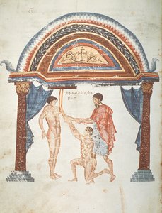 Behandlung einer Luxation, aus einem Kommentar von Apollonius von Citium (1. Jahrhundert v. Chr.) zum hippokratischen Traktat Über Gelenke von Greek School