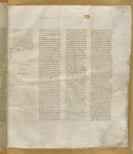 Add. MS 43725, f.334r, aus dem Codex Sinaiticus (Pergament)