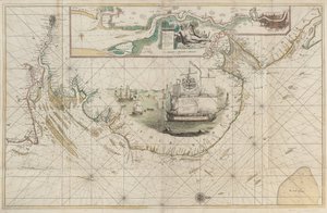 Eine Karte der Ostküste von Barton, Lincolnshire, bis Dover, Kent