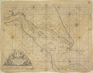 Gedruckte Karte der Mündung des Flusses Humber von Greenvile Collins