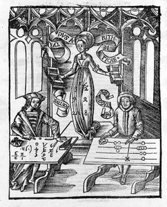 Freie Künste: Arithmetik - in „Margarita Philosophica“ von Gregor Reisch (1467-1525). Basel von Gregor Reisch