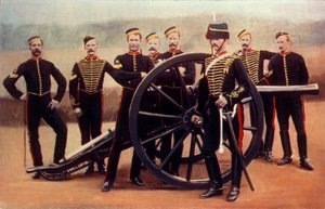 Sergeanten der Royal Horse Artillery mit einer 12-Pfünder, 1900