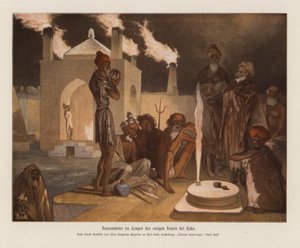 Gläubige im Ateschgah von Baku