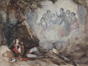 Illustration zum Gedicht Der Traum von M. Lermontov, Mitte des 19. Jahrhunderts