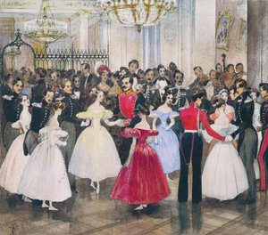 Der Ball im Haus der Prinzessin Maria Baryatinskaya, 1830er