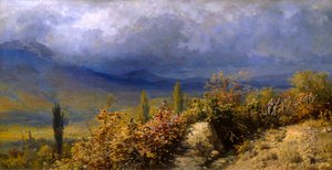 Herbstansicht der Krim, 1884 von Grigori Grigorievich Mjasoedov