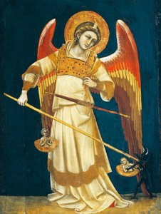 Erzengel Michael wiegt Seelen, um 1354, von Guariento (aktiv 1338-1367 oder 1370) von Guariento di Arpo