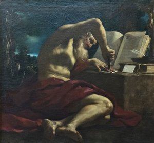 Heiliger Lukas von Guercino (1591 1666) (studio)