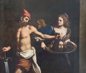 Salome und das Haupt Johannes des Täufers, ca. 1651 von Guercino (1591 1666)