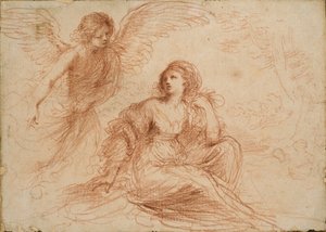 Ein Engel erscheint Hagar und Ismael, ca. 1653