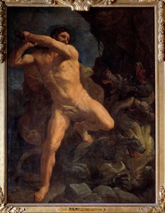 Herkules besiegt die Hydra von Lerna von Guido Reni