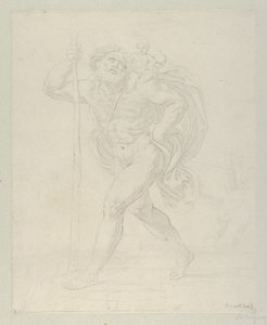 Der heilige Christophorus mit dem Jesuskind auf seiner linken Schulter, ca. 1600-1640