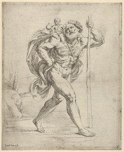 Heiliger Christophorus mit dem Christuskind auf seiner rechten Schulter, ca. 1600-1640