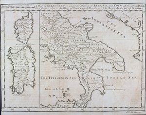 Karte Von Suditalien Korsika Und Sardinien Bekannt In 83309