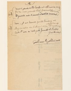 "Anekdotisches Leben. "Hymne des Völkerbundes". Tabak.", 15. August 1918 von Guillaume Apollinaire