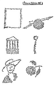 Kalligramm, Gedicht, 9. Februar 1915