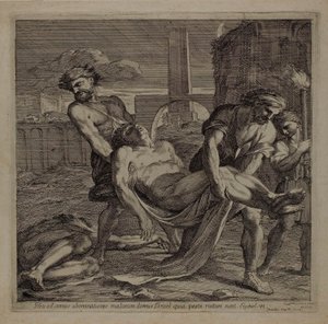 Die Heiligen Abdon und Sennen begraben die Überreste christlicher Märtyrer von Guillaume Courtois
