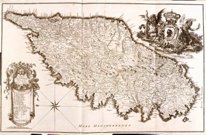 Karte von Korsika (Frankreich)