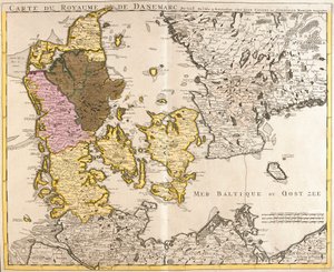 Karte des Königreichs Dänemark (Radierung)