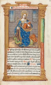 Gedrucktes Stundenbuch (Gebrauch von Rom): fol. 110r, St. Margareta