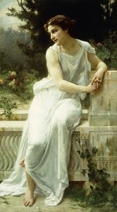 Mädchen von Pompeji in einem Garten von Guillaume Seignac
