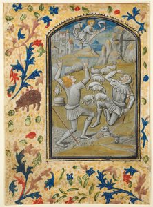 Blatt aus einem Stundenbuch: Krönung der Jungfrau Maria, ca. 1470-1480 von Guillaume Vrelant