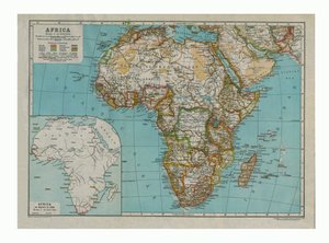 Karte von Afrika (ca. 1910) von Gull Engraving Company