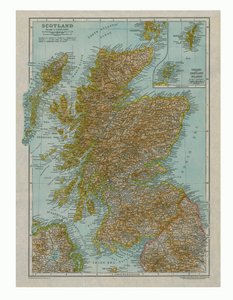Karte von Schottland von Gull Engraving Company