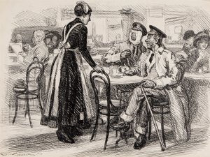 WWI-Karikatur, wahrscheinlich für Punch, 1916 von Gurnell Charles Jennis