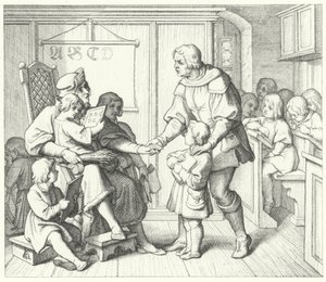Martin Luther in der Schule (Stich)