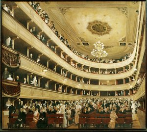 Zuschauerraum im "Alten Burgtheater", dem alten Hoftheater von Gustav Klimt