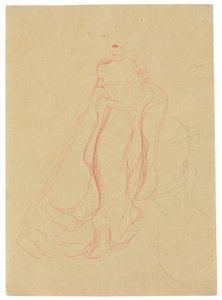 Kostümstudie mit zusammengelegten Händen, Wiederholung der rechten Seite, ca. 1903-04