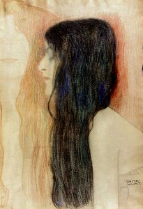 Mädchen mit langem Haar, 1898-99