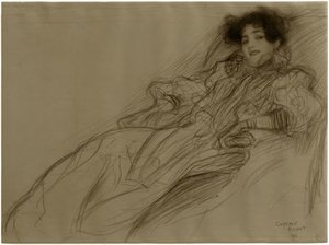 Junge Dame im Sessel von Gustav Klimt