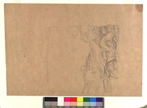 Kompositionsskizze für das Bild "Irrlichter" von Gustav Klimt