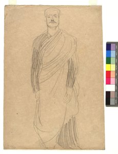 Mann in drapiertem Kostüm von Gustav Klimt