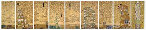 Neun Arbeitszeichnungen zur Ausführung eines Mosaikfrieses für den Speisesaal des Stoclet-Hauses in Brüssel von Gustav Klimt