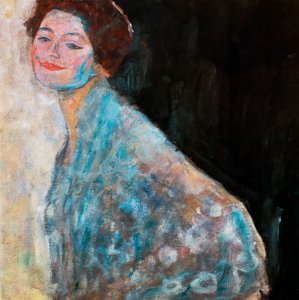 Porträt einer Dame in Weiß (unvollendet), 1917