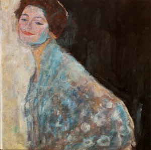 Porträt einer Dame in Weiß von Gustav Klimt