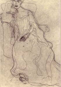 Studie für das Gemälde Bildnis Adele Bloch-Bauer I von Gustav Klimt